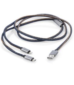 Cablu USB 2 in 1 JEANS